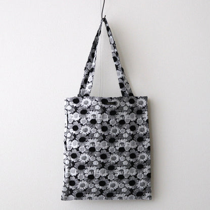 JACQUARD DAISY TOTE BAG #black [no.6920]