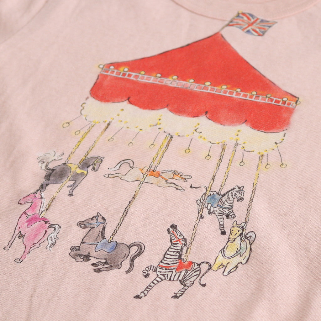 MERRY-GO-ROUND T-SHIRT #pink [no.6878]