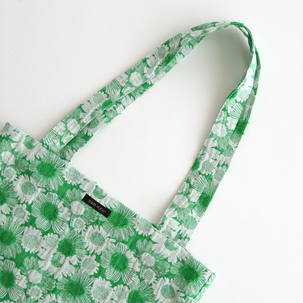 JACQUARD DAISY TOTE BAG #green [no.6920]