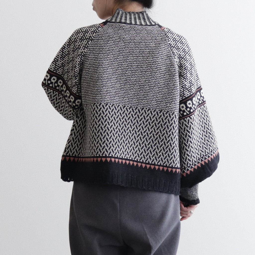 Kigansai knit blouse #Black [232807] – DOKODO