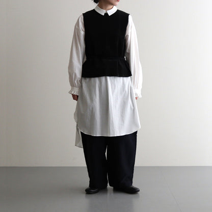 Tucked kraplap vest #black [TLF-125-ac001-tp]