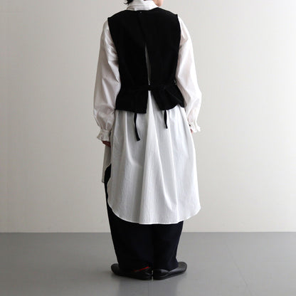 Tucked kraplap vest #black [TLF-125-ac001-tp]