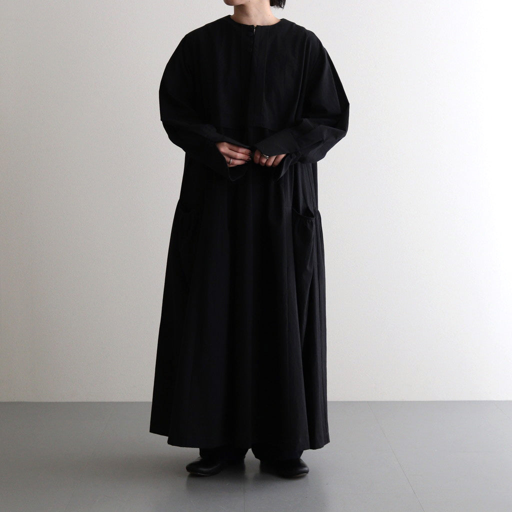 Layered tuck dress #black [TLF-125-op005-tp]