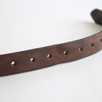 MONTANA LEATHER BELT (32mm） #choco [no.6389]