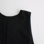 ひとつぶの砂 tucked kraplap vest #black [TLF-224-ve002-rpc]