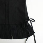 ひとつぶの砂 tucked kraplap vest #black [TLF-224-ve002-rpc]