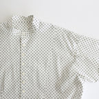 明滅する春 half sleeve shirt dress #white/black [TLF-224-op017-gp]