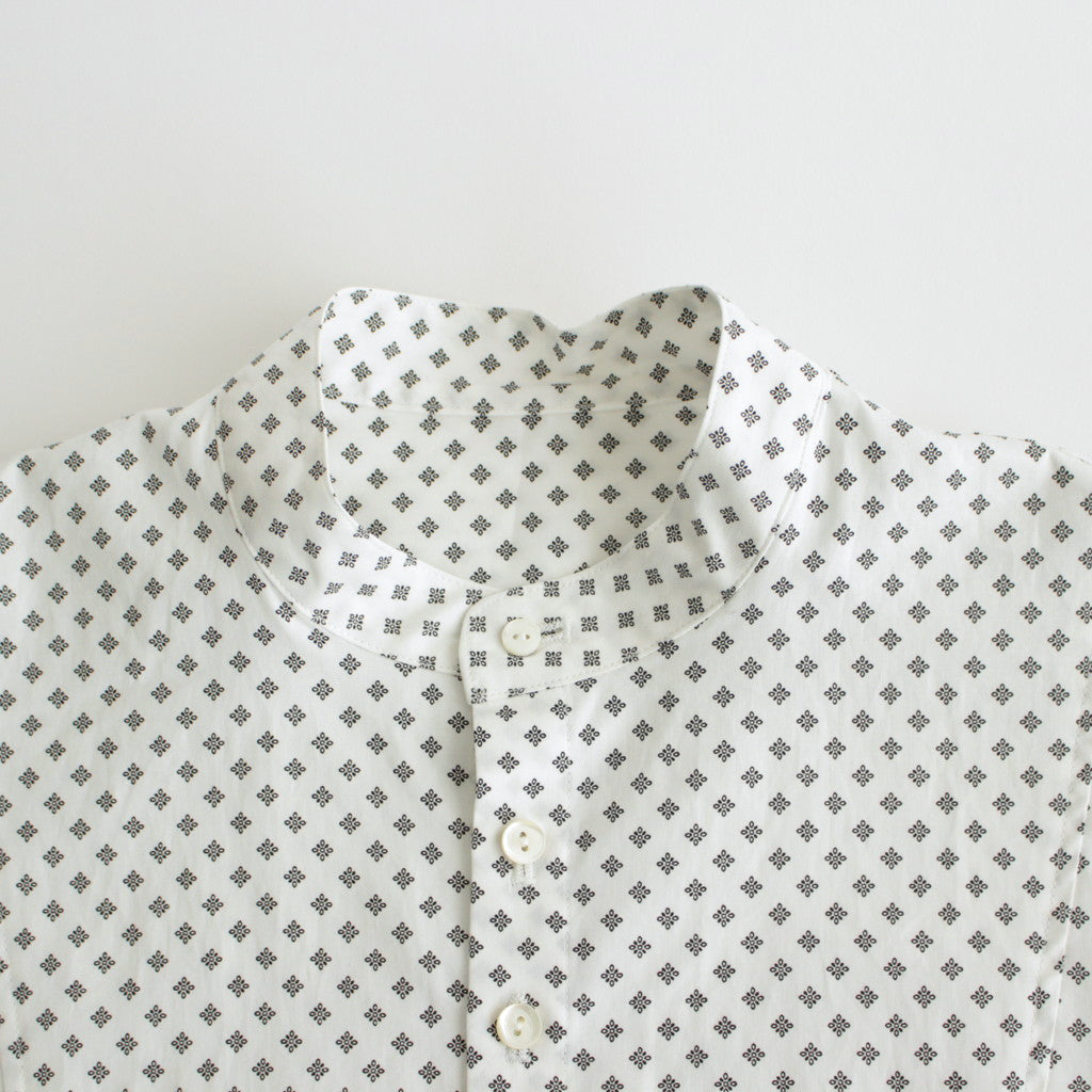 明滅する春 half sleeve shirt dress #white/black [TLF-224-op017-gp]
