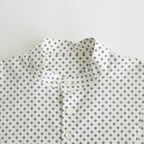 明滅する春 half sleeve shirt dress #white/black [TLF-224-op017-gp]