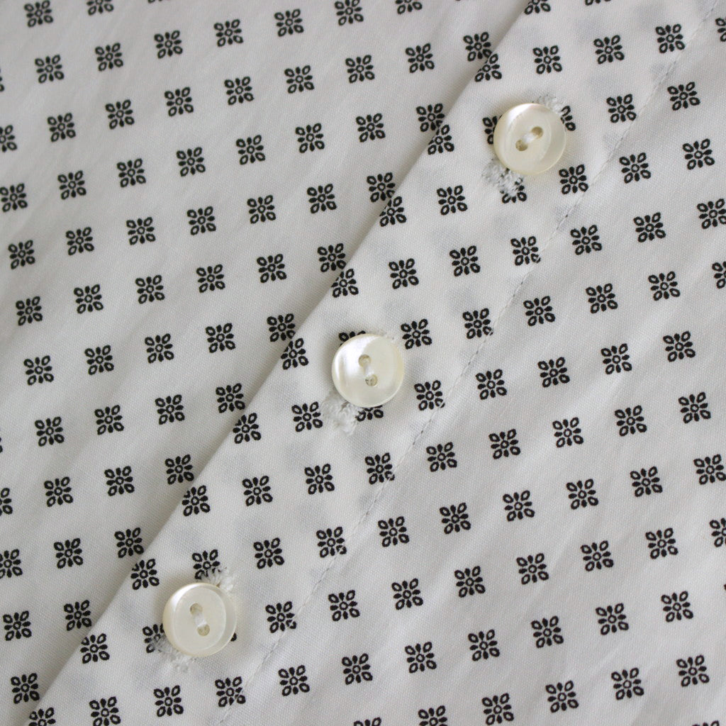 明滅する春 half sleeve shirt dress #white/black [TLF-224-op017-gp]