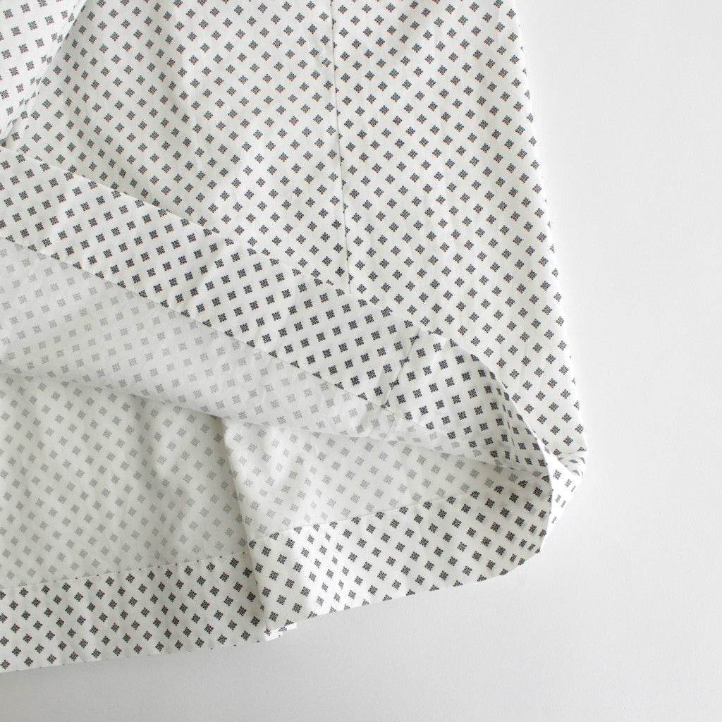 明滅する春 half sleeve shirt dress #white/black [TLF-224-op017-gp]