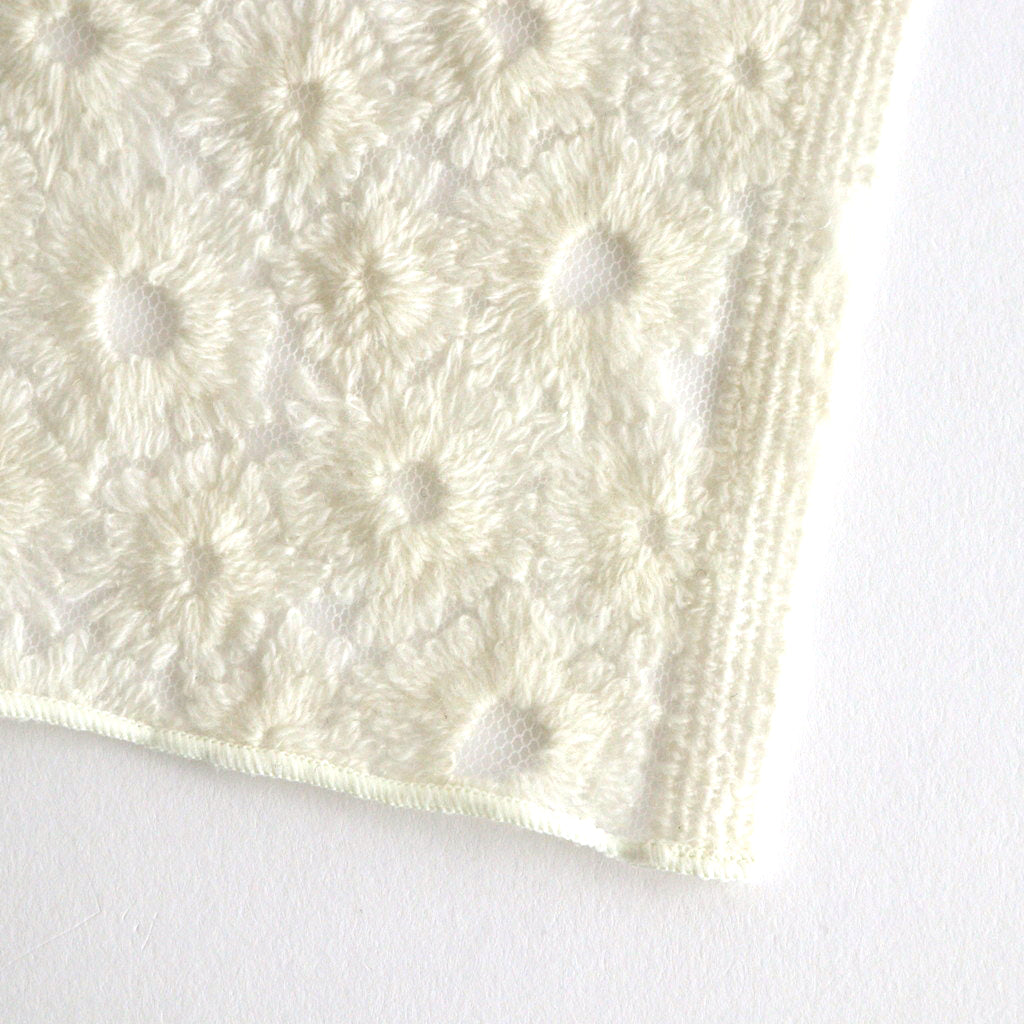 LACE FLOWER SCARF #white [no.6980]