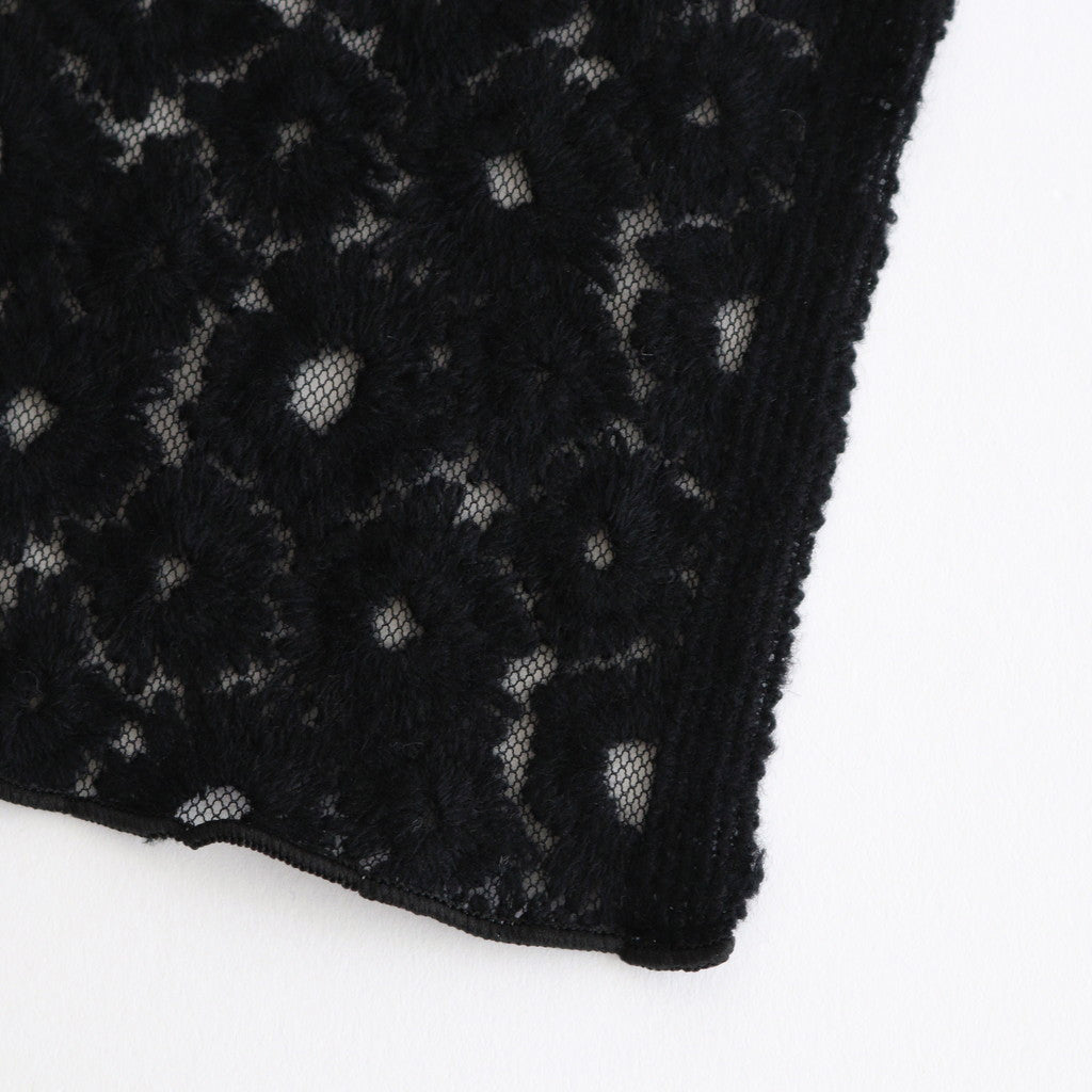 LACE FLOWER SCARF #black [no.6980]