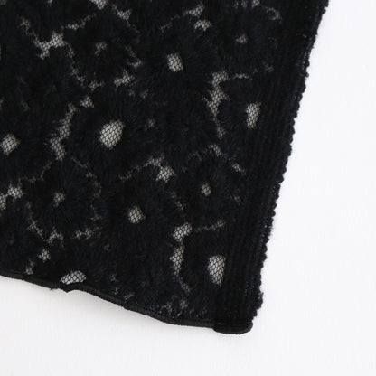 LACE FLOWER SCARF #black [no.6980]