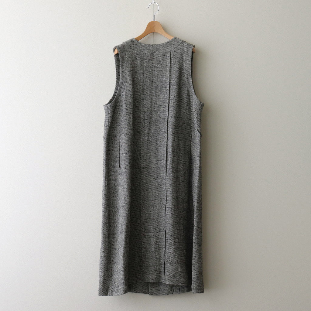 陽射しの影 sleeveless tablier robe #black [TLF-124-sk005-lst]