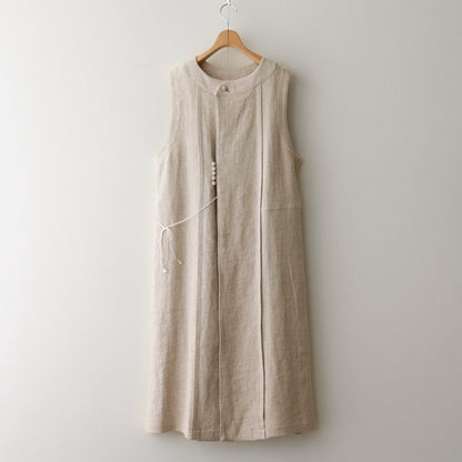陽射しの影 sleeveless tablier robe #beige [TLF-124-sk005-lst]
