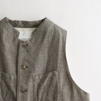 路傍の月 logger vest #stone gray [TLF-124-ve001-lws]