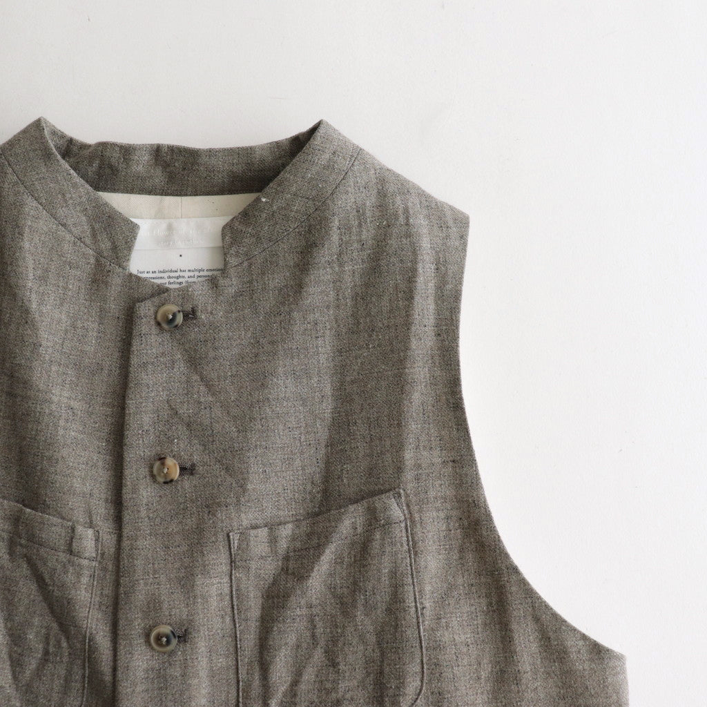 路傍の月 logger vest #stone gray [TLF-124-ve001-lws]