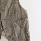 路傍の月 logger vest #stone gray [TLF-124-ve001-lws]