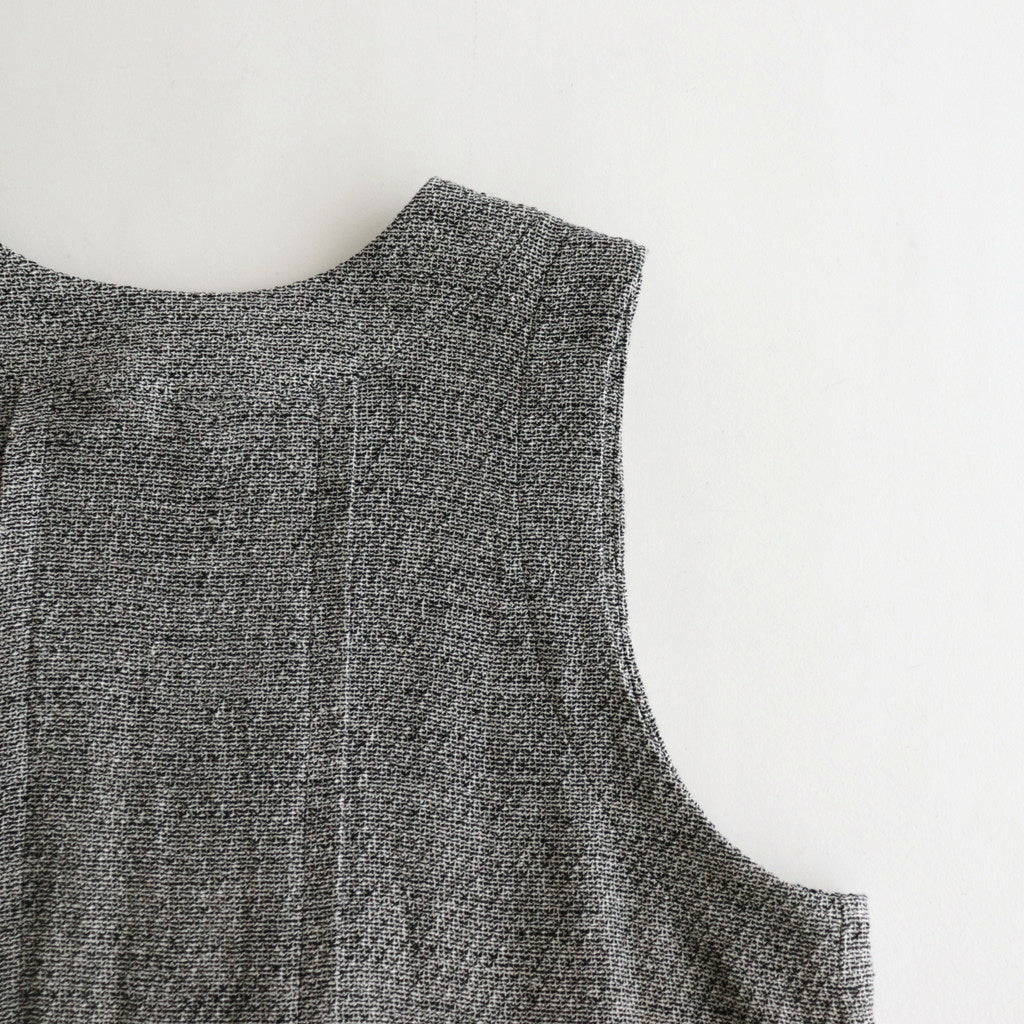 陽射しの影 sleeveless tablier robe #black [TLF-124-sk005-lst]