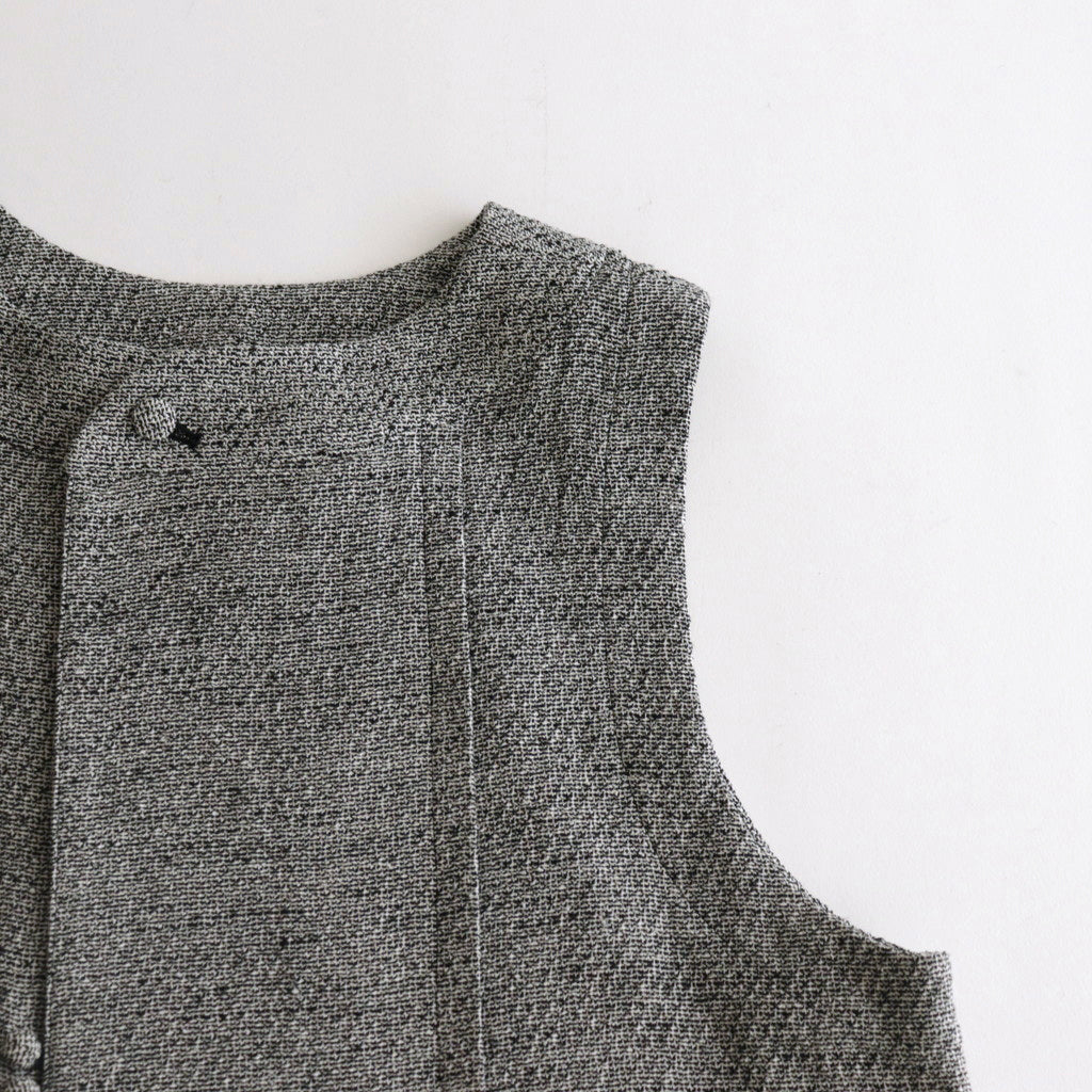 陽射しの影 sleeveless tablier robe #black [TLF-124-sk005-lst]