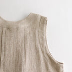 陽射しの影 sleeveless tablier robe #beige [TLF-124-sk005-lst]