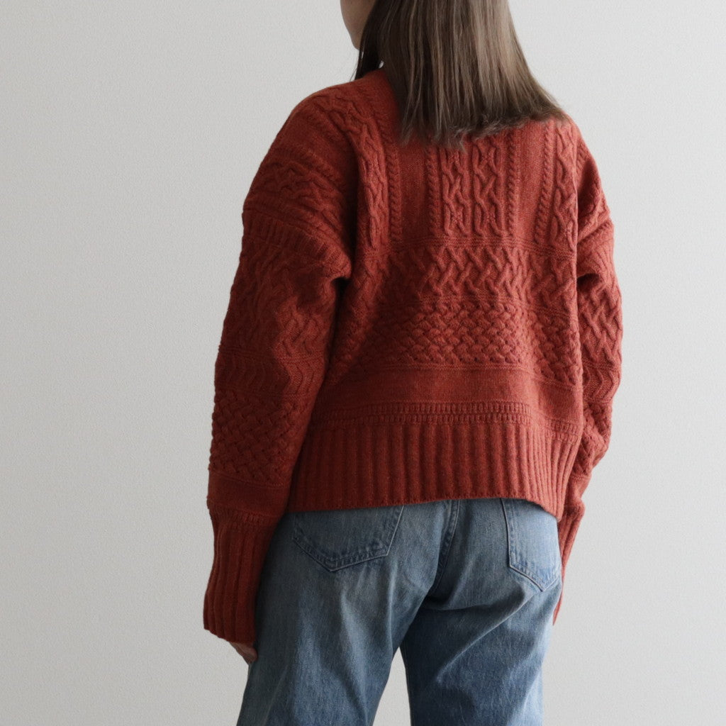 Cable sweater #Red [232809]