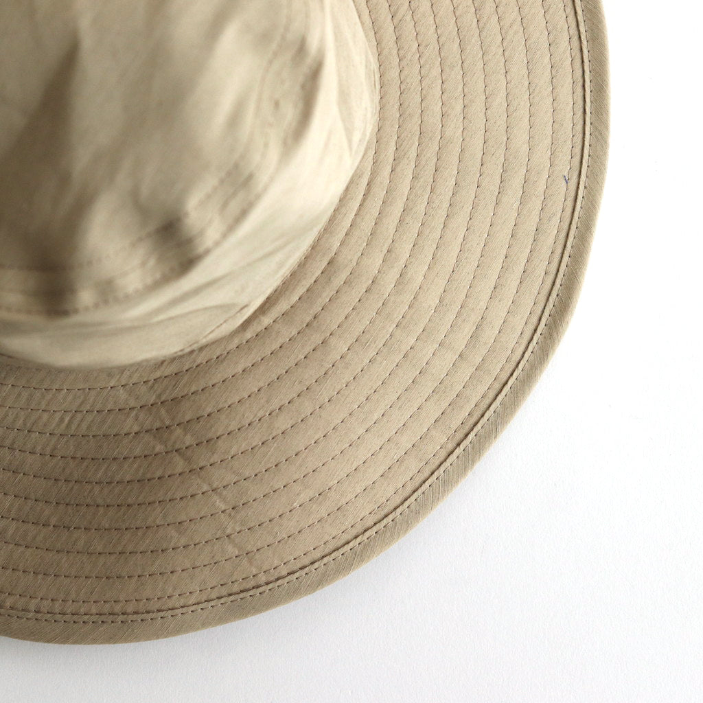 LINEN TAFFETA ADVENTURE HAT #beige [no.6800]