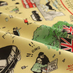 WHERE IS MY DOG? ​​PANEL SILK SCALF #CUSTARD [no.6488]
