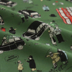WHERE IS MY DOG? ​​PANEL SILK SCALF #GREEN [no.6488]