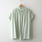 静寂の欠片 half sleeve back open blouse #light green [TLF-224-sh009-la]