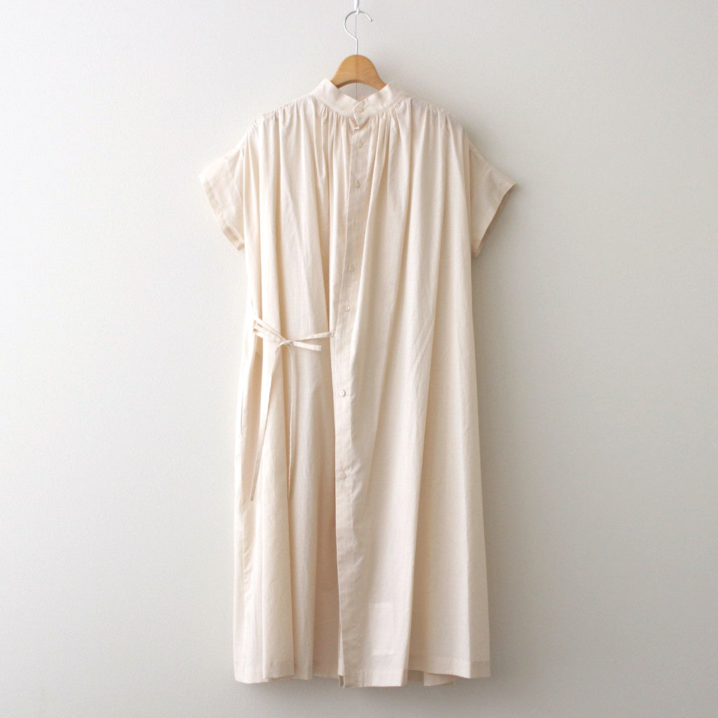 静寂の欠片 half sleeve back open dress #ecru [TLF-224-op015-la]