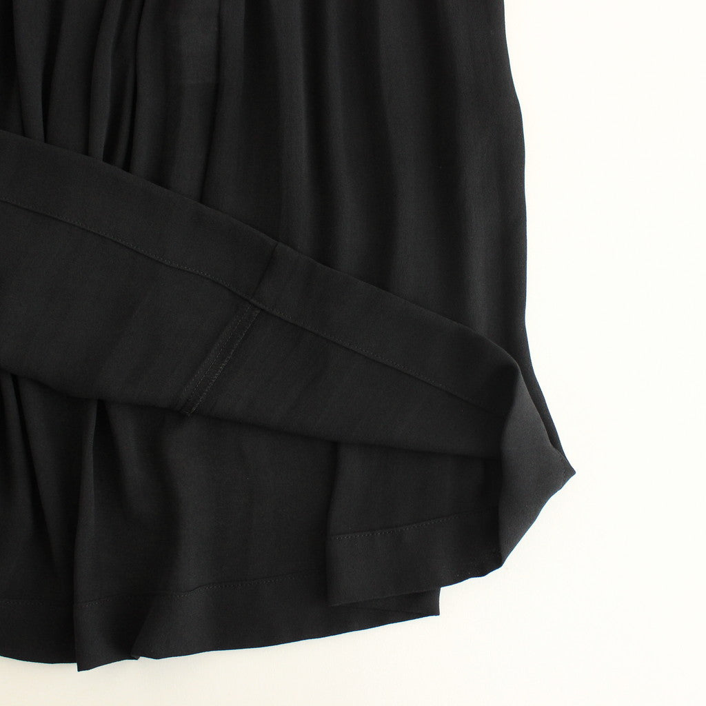 ひとつぶの砂 pleated wrap skirt #black [TLF-224-sk003-rpc]
