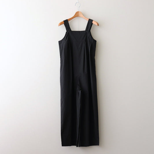 Natural Typewriter Tuck Overalls PT #Black [UT242PT007]