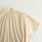 静寂の欠片 half sleeve back open blouse #ecru [TLF-224-sh009-la]