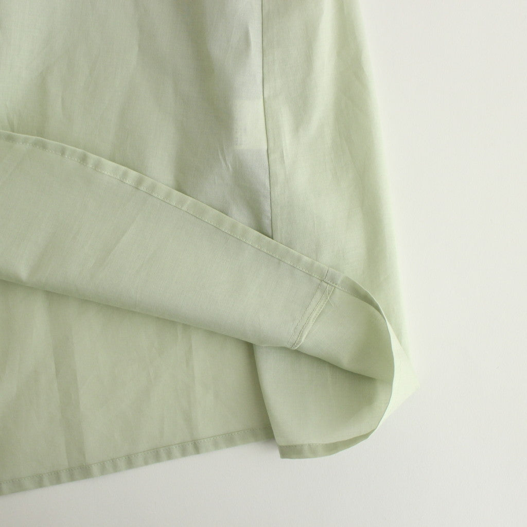 静寂の欠片 half sleeve back open blouse #light green [TLF-224-sh009-la]