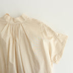 静寂の欠片 half sleeve back open dress #ecru [TLF-224-op015-la]