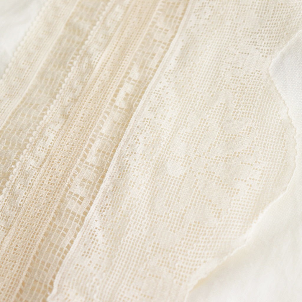 Triple Washer Linen Italian Fille Lace Basic BL #Linen Off-White x Kinari [UT223BL034]