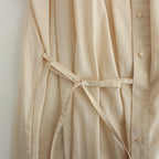 静寂の欠片 half sleeve back open dress #ecru [TLF-224-op015-la]