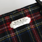 WOOL TARTAN CHECK BOSTON BAG #BLACK STEWART [no.6542]
