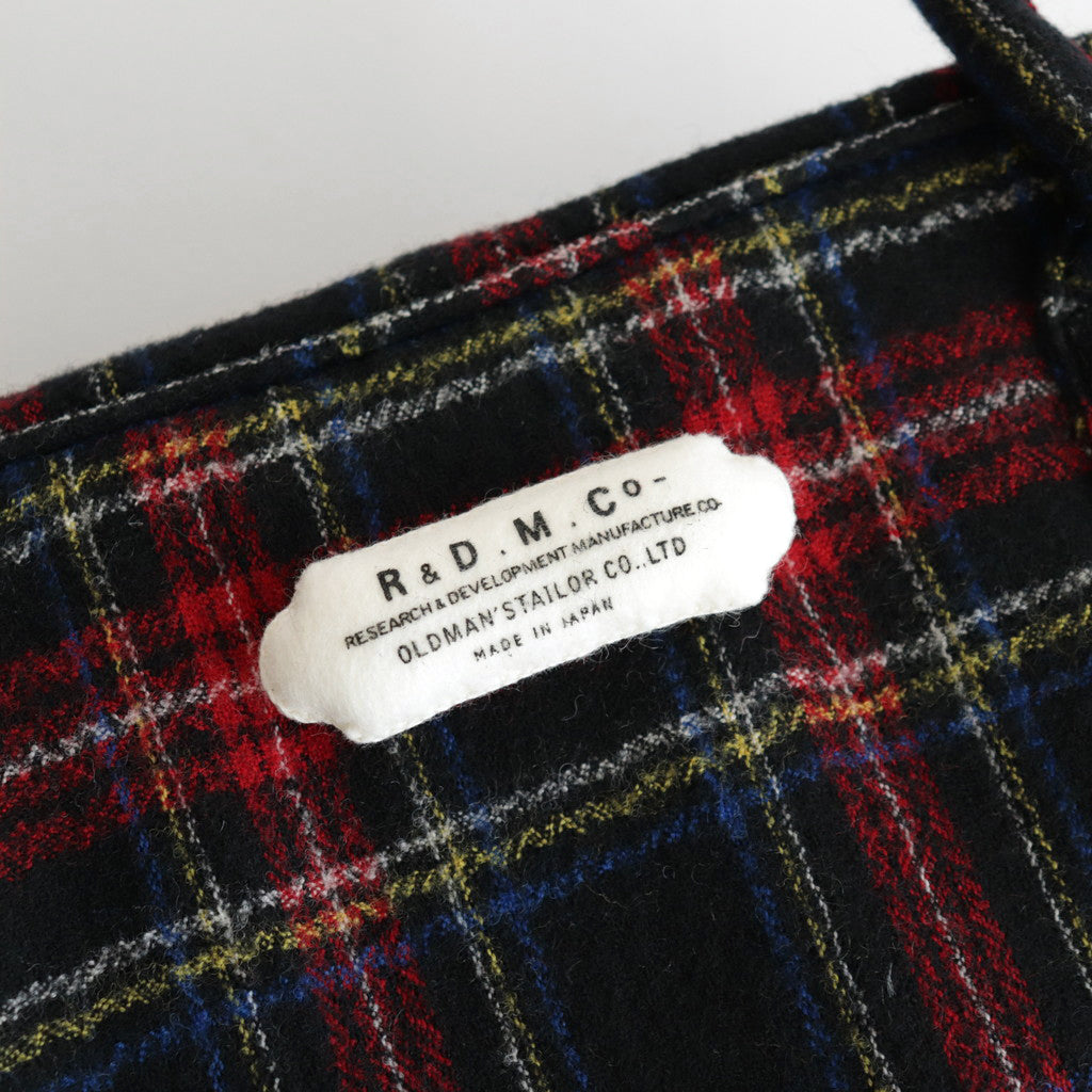 WOOL TARTAN CHECK BOSTON BAG #BLACK STEWART [no.6542]
