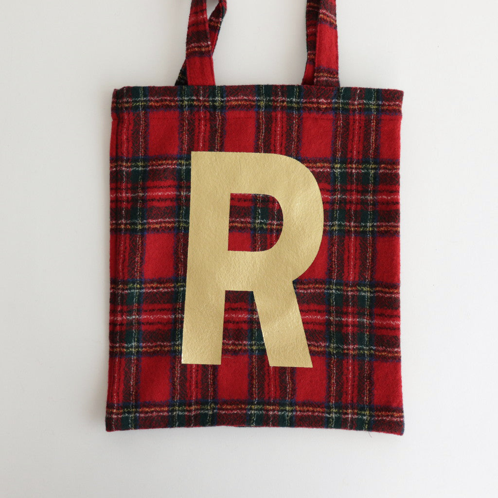 WOOL TARTAN CHECK TOTE BAG #ROYAL STEWART [no.6544]