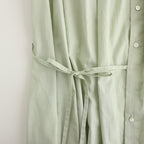 静寂の欠片 half sleeve back open dress #light green [TLF-224-op015-la]