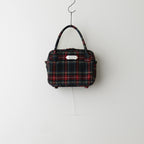 WOOL TARTAN CHECK BOSTON BAG #BLACK STEWART [no.6542]