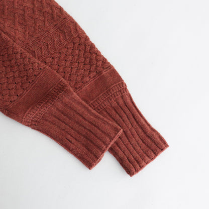 Cable sweater #Red [232809]