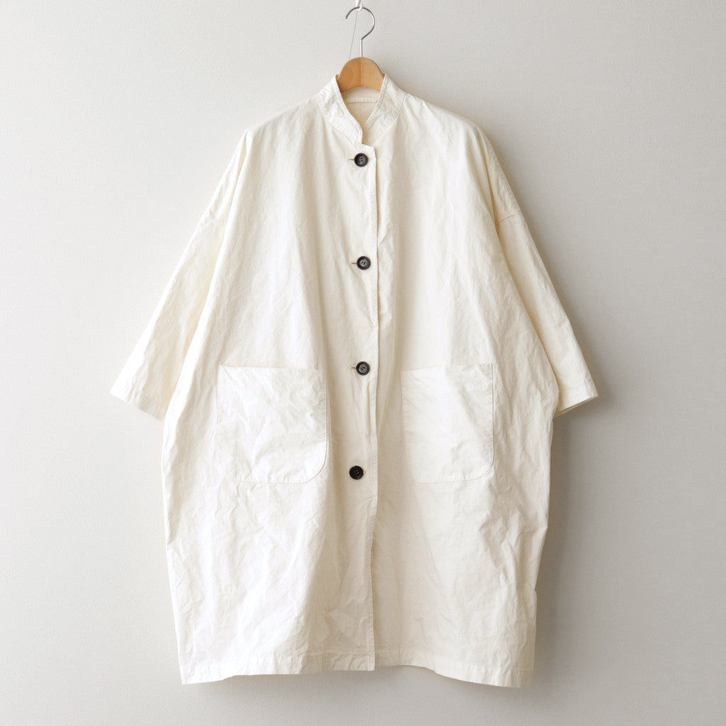 GARMENT DYE OVERSIZE COAT #OFF WHITE [no.6616]