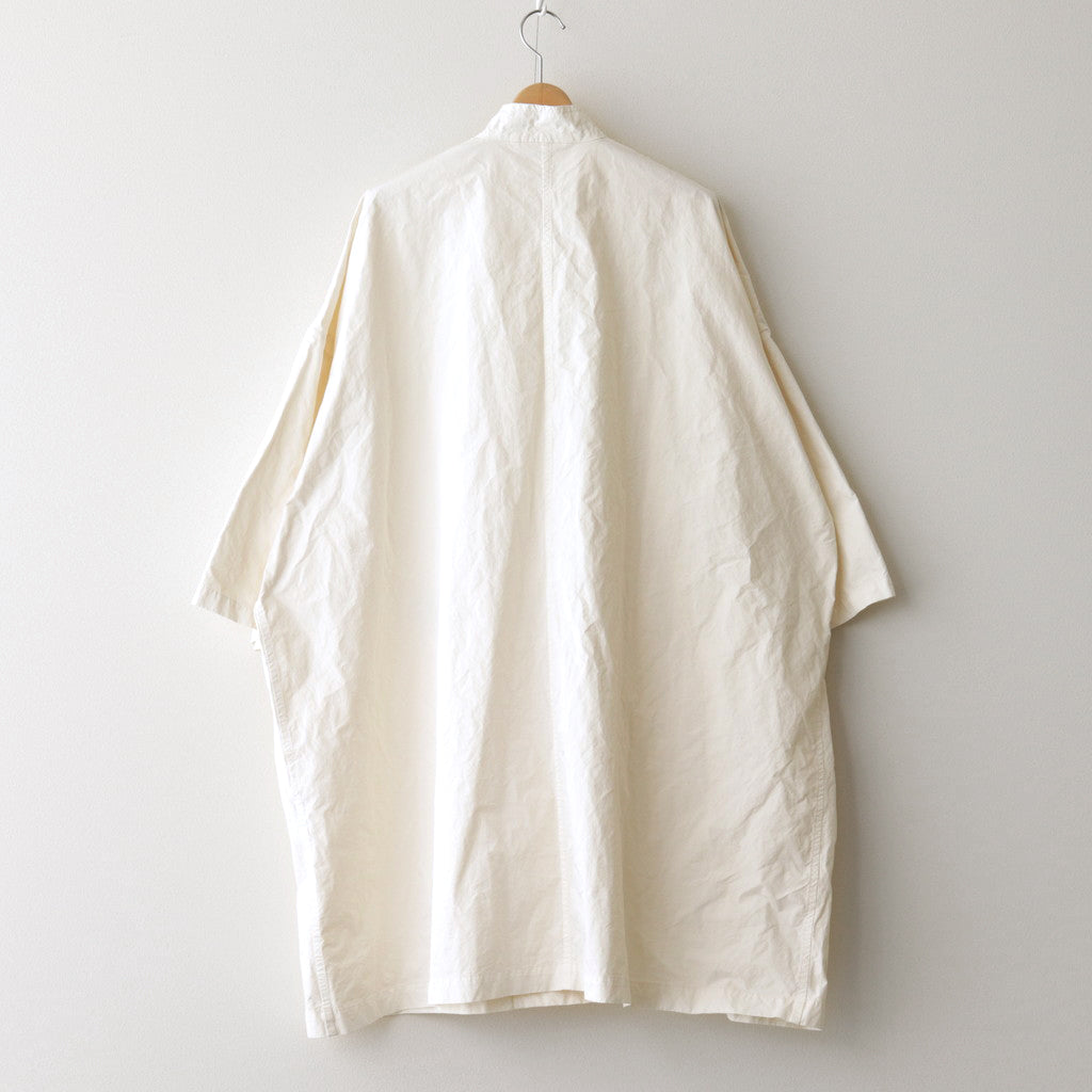GARMENT DYE OVERSIZE COAT #OFF WHITE [no.6616]