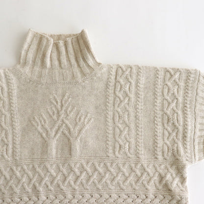 Cable sweater #Off white [232809]