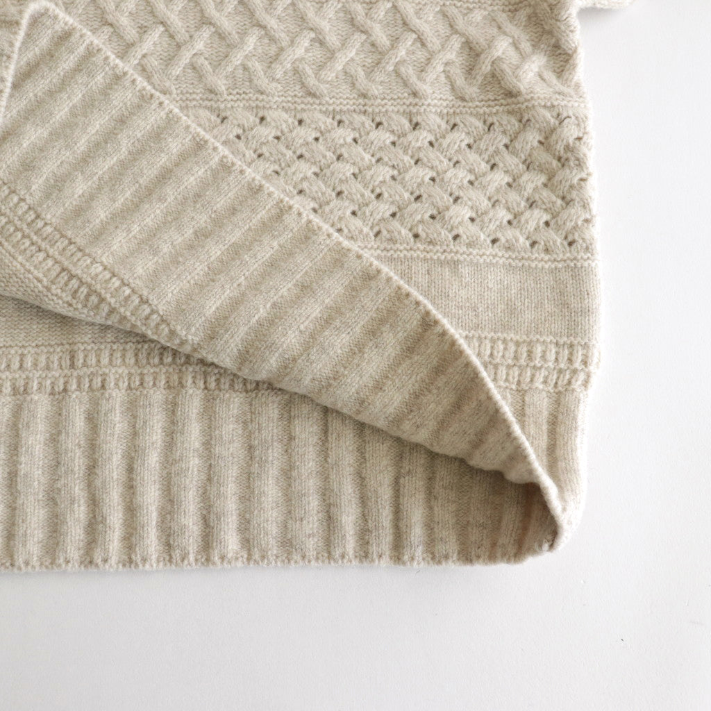 Cable sweater #Off white [232809]