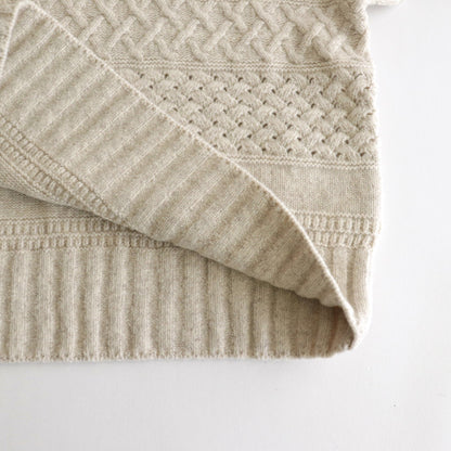 Cable sweater #Off white [232809]